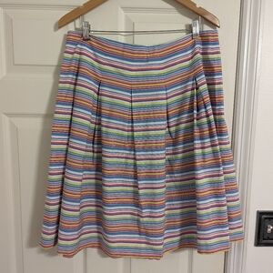 Talbots skirt fit and flare rainbow stripes size 16